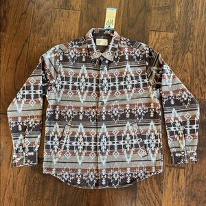 MENS WEATHERPROOF WESTERN SHACKET sz L NWT